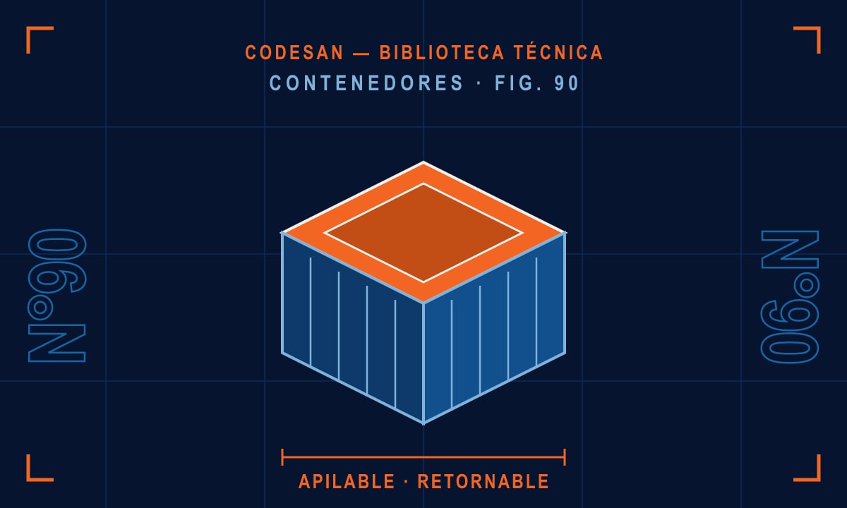Ilustración técnica de contenedores: Cajas plasticas grandes: Cajas plásticas grandes: Guía — Biblioteca Técnica Codesan